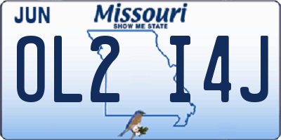 MO license plate OL2I4J