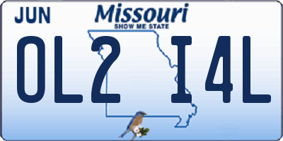 MO license plate OL2I4L