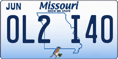 MO license plate OL2I4O