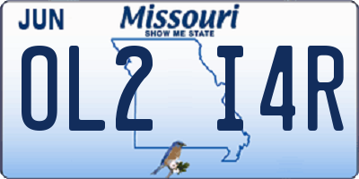 MO license plate OL2I4R
