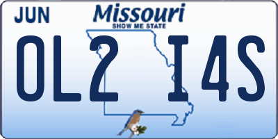 MO license plate OL2I4S
