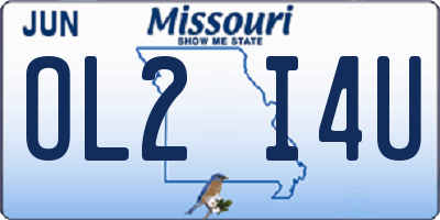 MO license plate OL2I4U