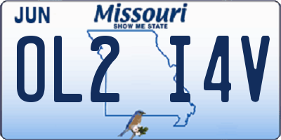 MO license plate OL2I4V