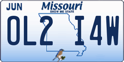 MO license plate OL2I4W