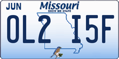 MO license plate OL2I5F