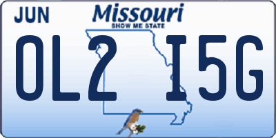 MO license plate OL2I5G