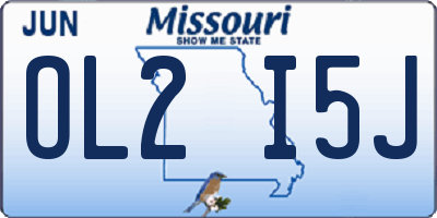 MO license plate OL2I5J