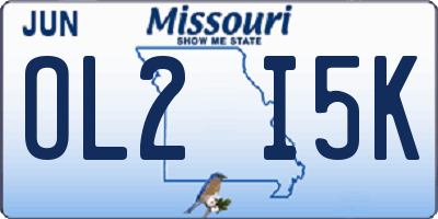 MO license plate OL2I5K