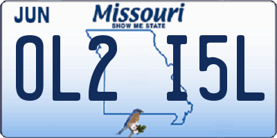 MO license plate OL2I5L