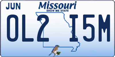 MO license plate OL2I5M