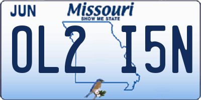 MO license plate OL2I5N