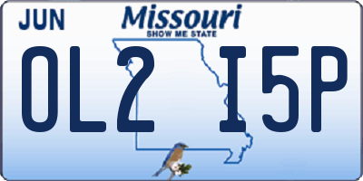MO license plate OL2I5P