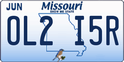 MO license plate OL2I5R