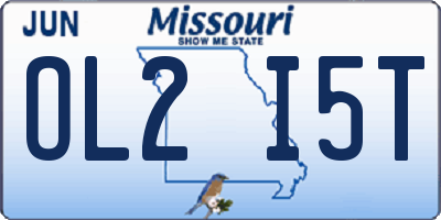 MO license plate OL2I5T