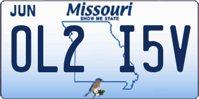 MO license plate OL2I5V