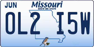 MO license plate OL2I5W