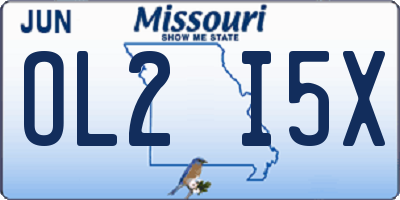 MO license plate OL2I5X