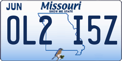 MO license plate OL2I5Z