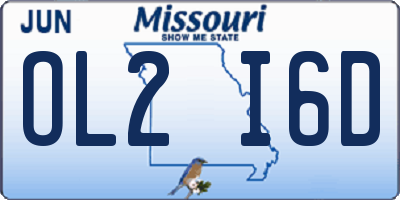 MO license plate OL2I6D