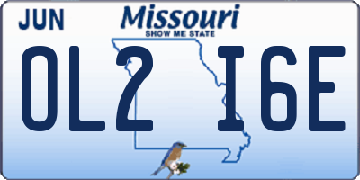 MO license plate OL2I6E