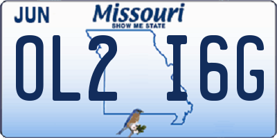 MO license plate OL2I6G