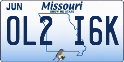 MO license plate OL2I6K
