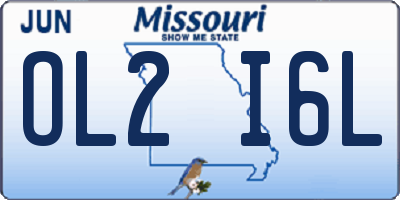 MO license plate OL2I6L