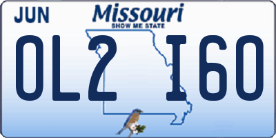 MO license plate OL2I6O