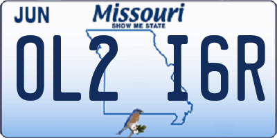 MO license plate OL2I6R