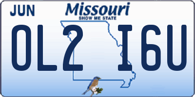MO license plate OL2I6U