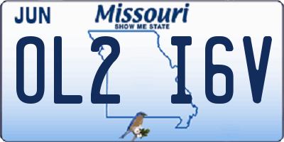 MO license plate OL2I6V