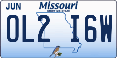 MO license plate OL2I6W