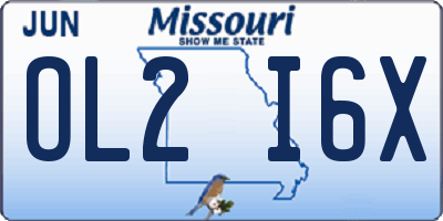 MO license plate OL2I6X