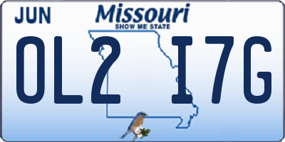 MO license plate OL2I7G