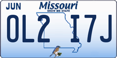 MO license plate OL2I7J