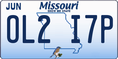 MO license plate OL2I7P