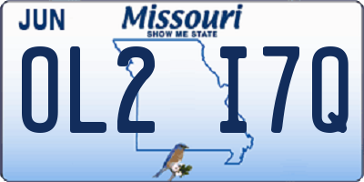 MO license plate OL2I7Q