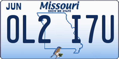 MO license plate OL2I7U