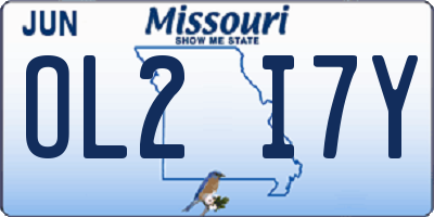 MO license plate OL2I7Y