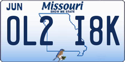 MO license plate OL2I8K