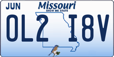 MO license plate OL2I8V
