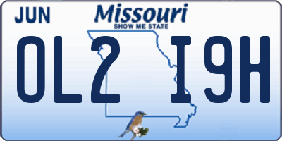 MO license plate OL2I9H