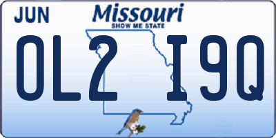 MO license plate OL2I9Q