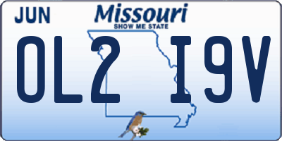MO license plate OL2I9V