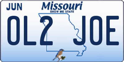 MO license plate OL2J0E