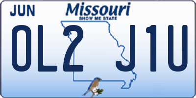 MO license plate OL2J1U