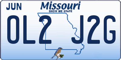 MO license plate OL2J2G