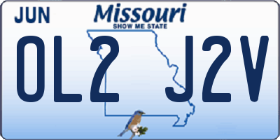 MO license plate OL2J2V