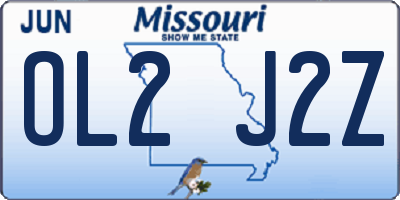 MO license plate OL2J2Z