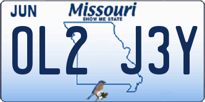 MO license plate OL2J3Y